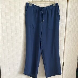 89th & Madison Deep Navy Cropped Drawstring Pants